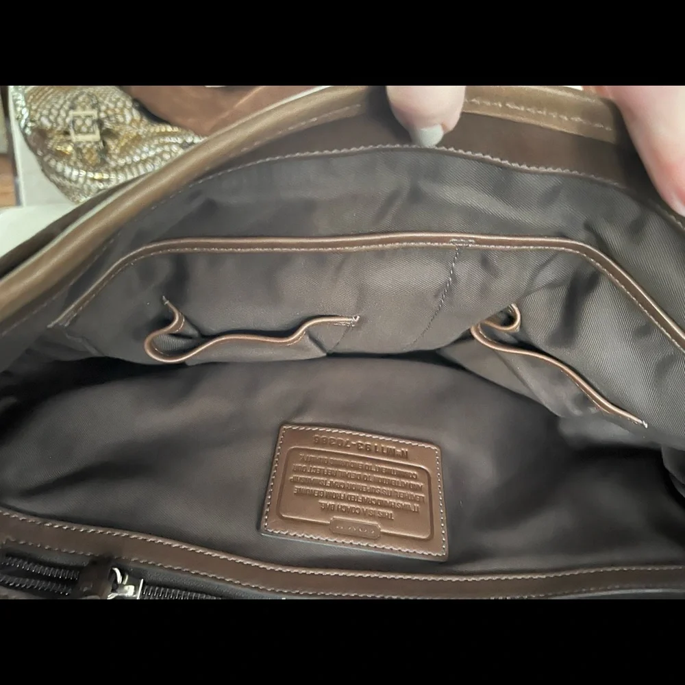 Coach Houston Med Messenger Briefcase Bag-Vintage Walnut Leather! NWT